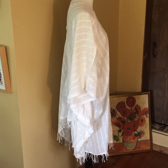 Anthropologie MUCHE MUCHETTE Embroidered Swim Coverup Ethereal Fringe  $179 NEW - Picture 4 of 8